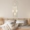 Boho Wall Decor Large Macrame Wall Hanging with 3 Woven Leaves Tassels (14-3 Leaves Tassels-beige)